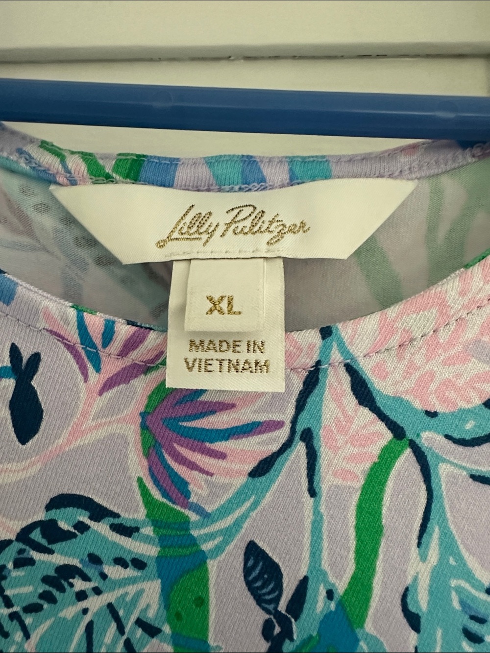 Lilly Pulitzer Sleeveless V-Neck Mini Dress in Lavender, Green and Blue - Picture 2 of 4